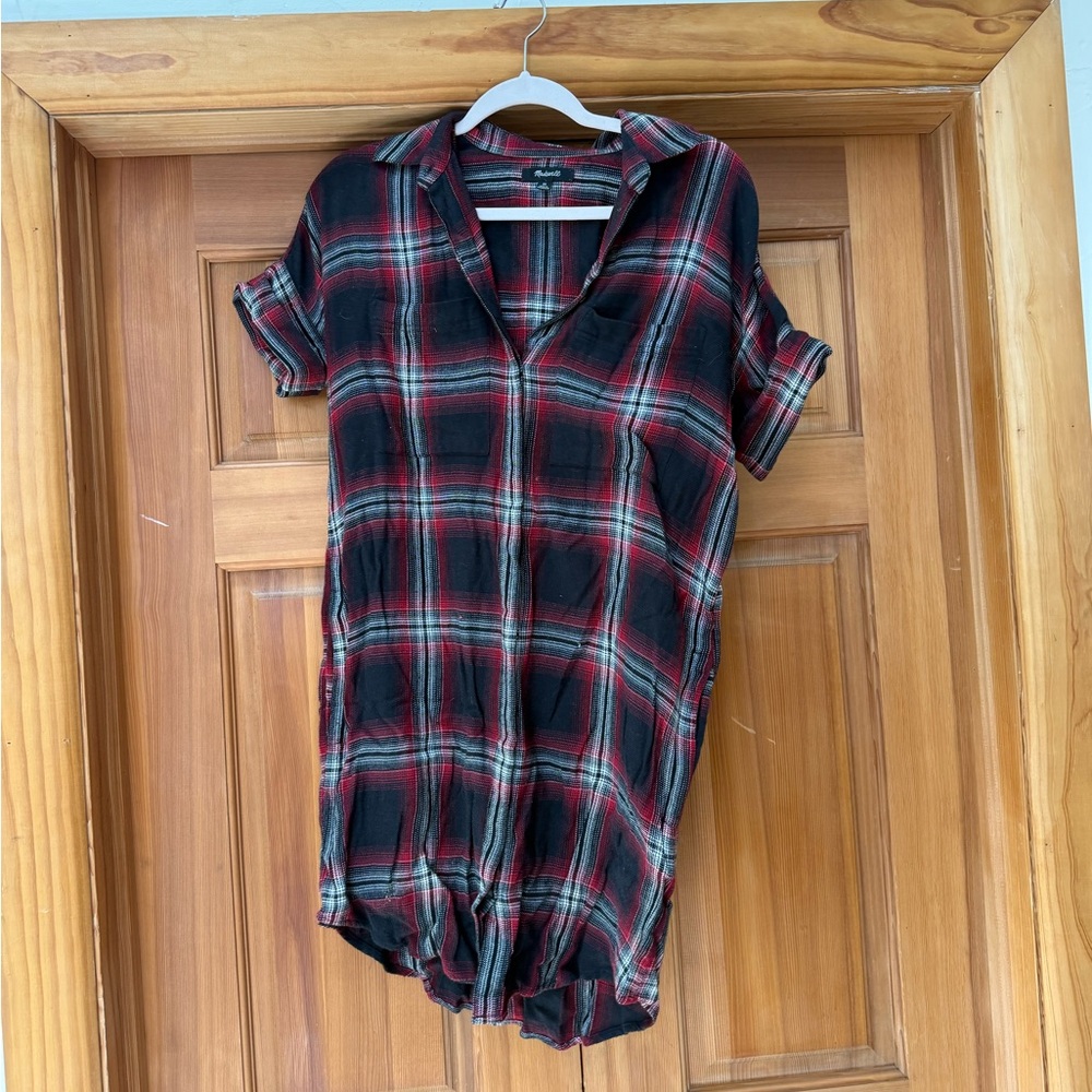 Madewell Red and Black Plaid Shirt